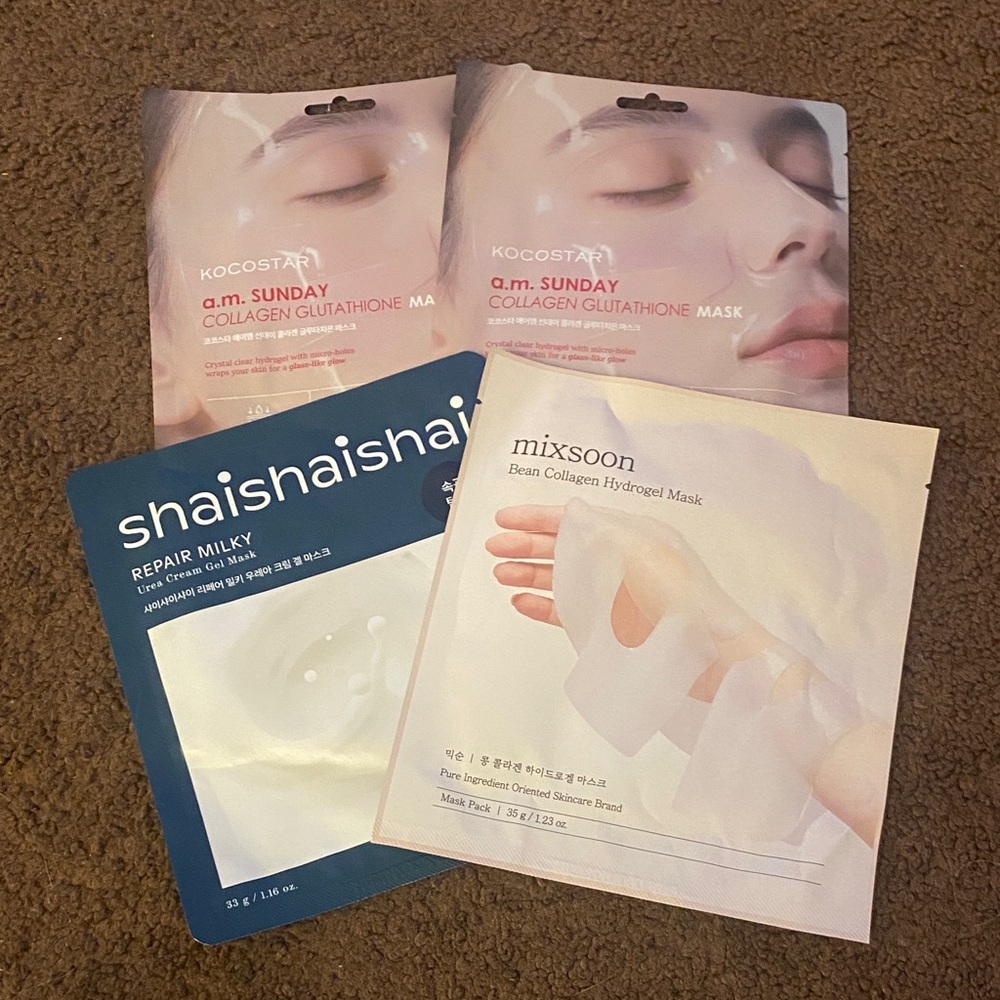 3 different sheet masks